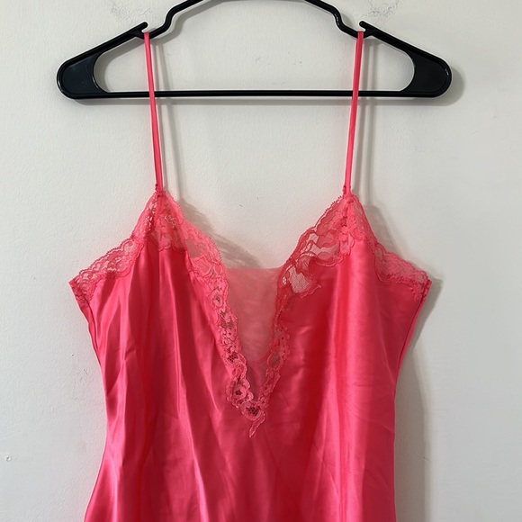 Victoria’s Secret Pink Lace Tie Back Adjustable Straps Camisole Tank Top Medium - Picture 2 of 9
